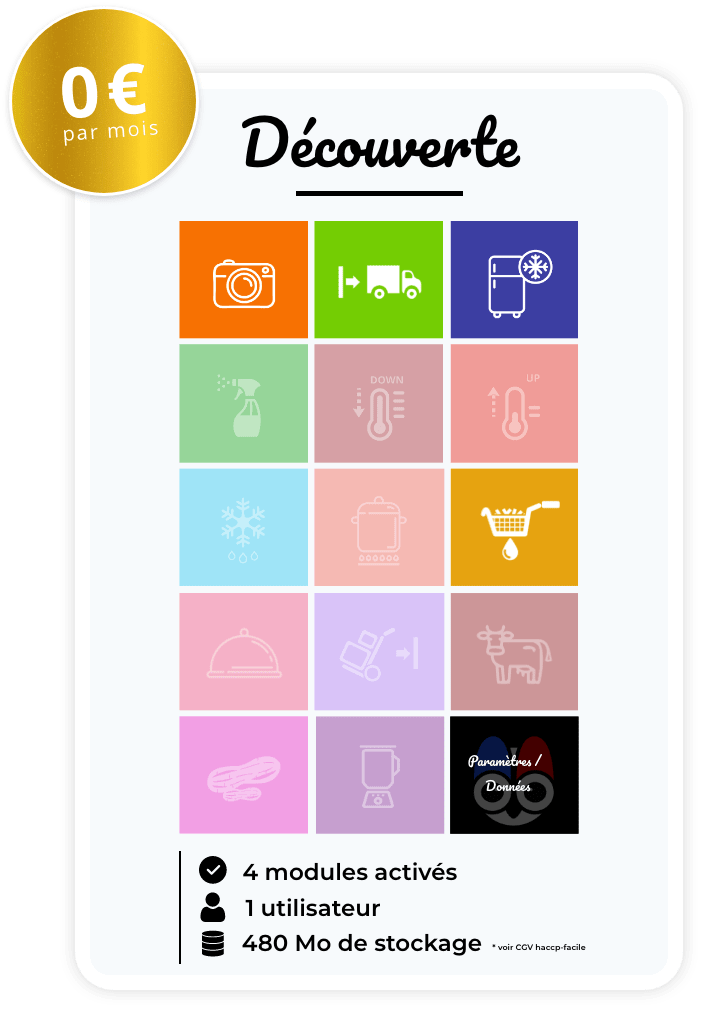 Logiciel Haccp-Facile offre découverte